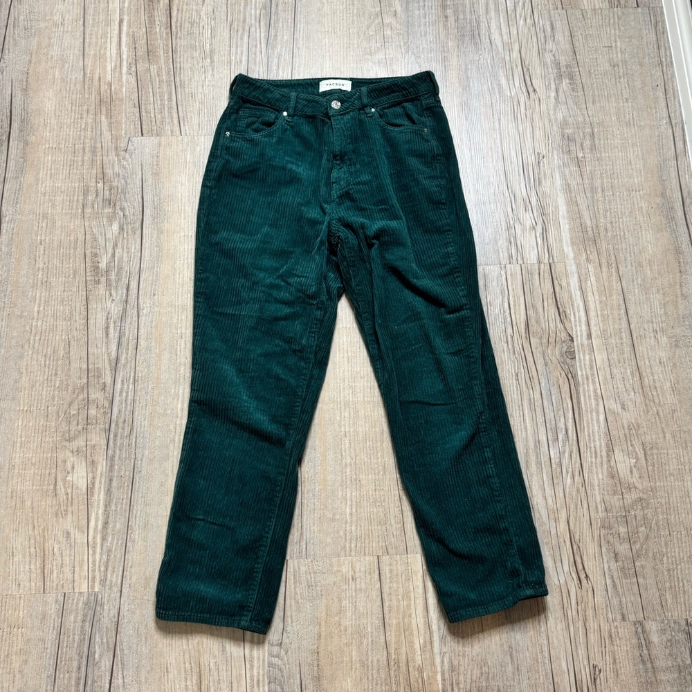 PacSun Forest Green Corduroy Trousers